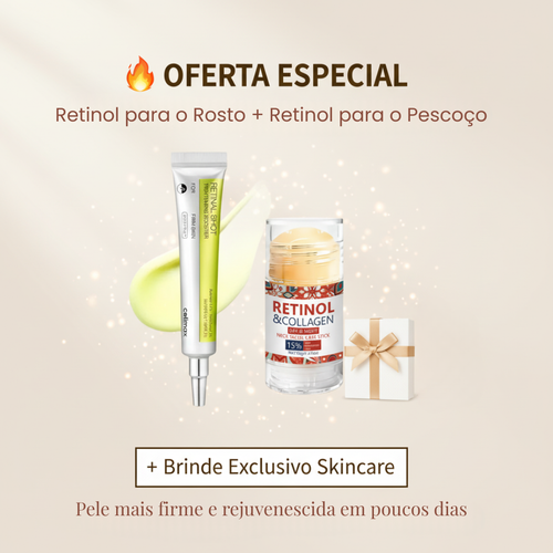 Combo Retinol Coreano Rosto e Pescoço + Brinde Exclusivo