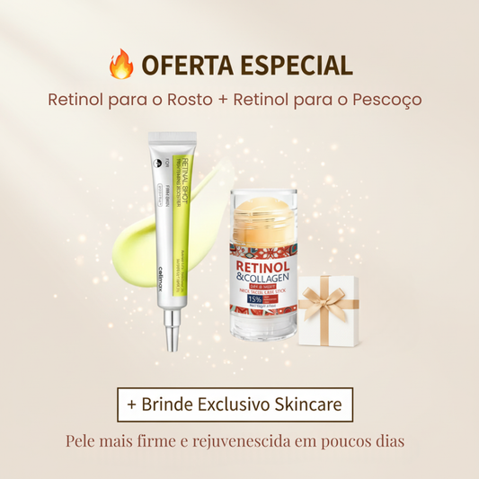 Combo Retinol Coreano Rosto e Pescoço + Brinde Exclusivo